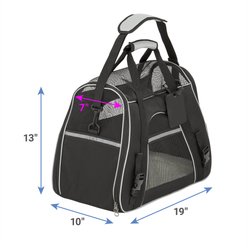 Frisco Basic Dog & Cat Carrier Bag, Black, Gray Trim, Medium/Large slide 2 of 8