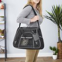 Frisco Basic Dog & Cat Carrier Bag, Black, Gray Trim, Small/Medium