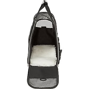 Frisco Basic Dog & Cat Carrier Bag, Black, Gray Trim, Small/Medium