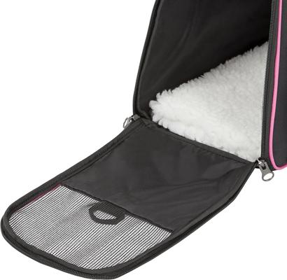 Show full view: Frisco Basic Dog & Cat Carrier Bag, Black, Pink Trim, Small/Medium slide 7 of 10