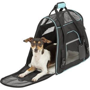 Frisco Basic Dog & Cat Carrier Bag, Black, Teal Trim, Medium/Large