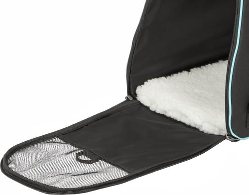 Show full view: Frisco Basic Dog & Cat Carrier Bag, Black, Teal Trim, Medium/Large slide 8 of 11