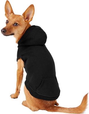 Show full view: Frisco Basic Dog & Cat Hoodie, Black, Small slide 3 of 10