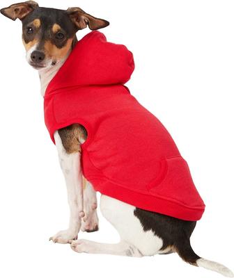 Show full view: Frisco Basic Dog & Cat Hoodie, Red, Small slide 3 of 10