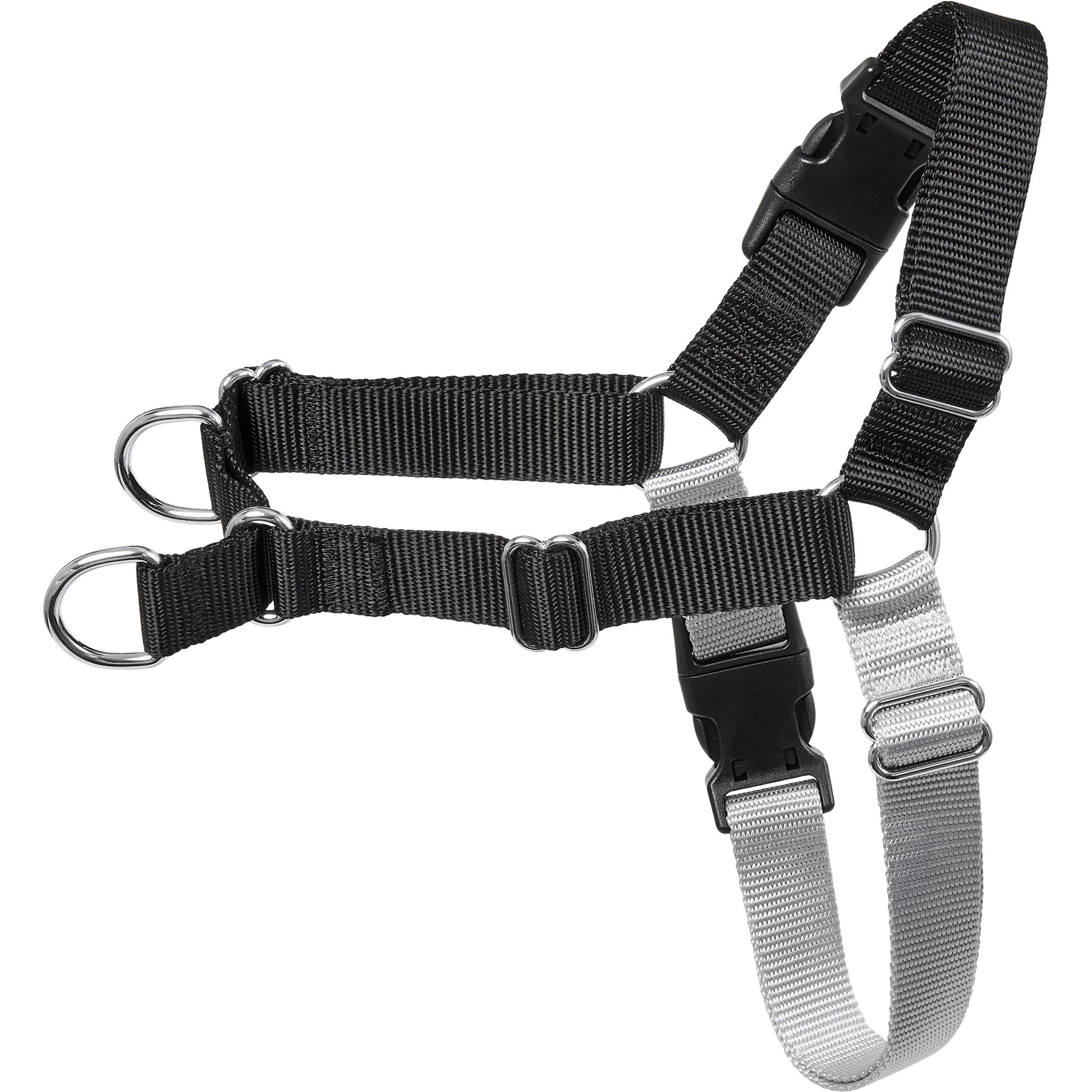 Frisco Basic No Pull Harness, Black/Gray, LG