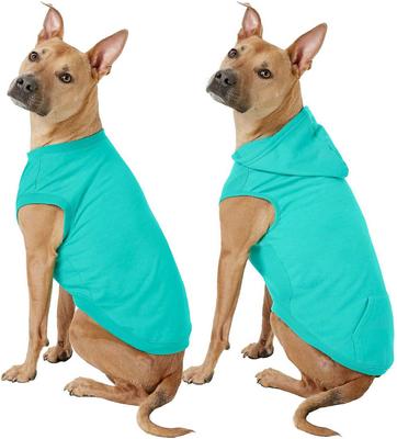 Show full view: Frisco Basic T-Shirt, Teal, X-Large + Dog & Cat Hoodie, Teal, X-Large slide 3 of 9