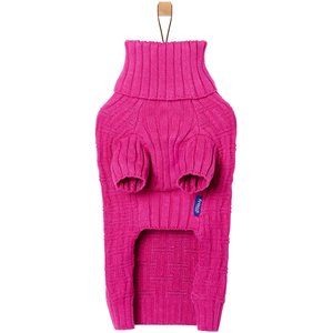 Frisco Basketweave Dog & Cat Turtleneck Sweater, Pink, Medium