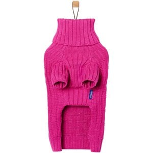 Frisco Basketweave Dog & Cat Turtleneck Sweater, Pink, X-Small