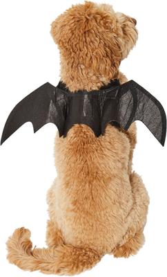 Show full view: Frisco Bat Wings Dog & Cat Costume, X-Small/Small + Buckle-Down Batman Shield Dog Collar, Small: 9.5 to 13-in neck, 1-in wide slide 4 of 9
