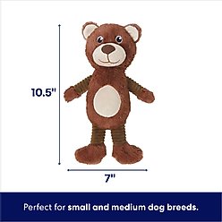 Frisco Bear Plush Squeaky Dog Toy, Small/Medium slide 2 of 6