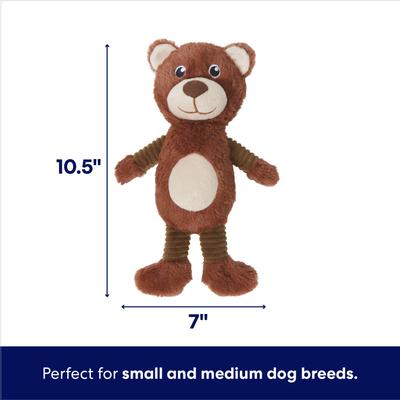 Show full view: Frisco Bear Plush Squeaky Dog Toy, Small/Medium slide 3 of 8