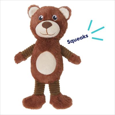 Show full view: Frisco Bear Plush Squeaky Dog Toy, Small/Medium slide 4 of 8