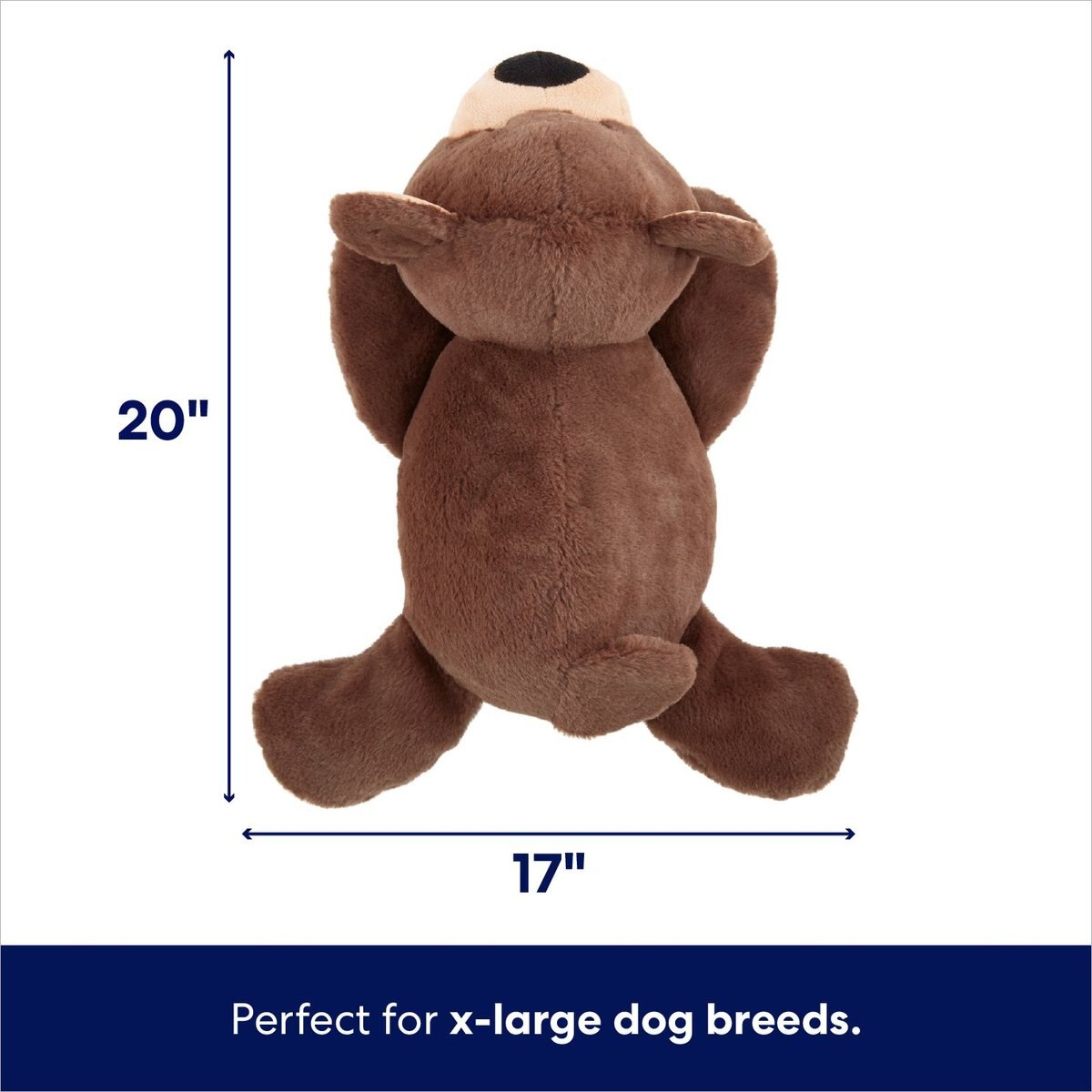 Frisco Baseball Bear Plush Squeaky Dog Toy, Pink