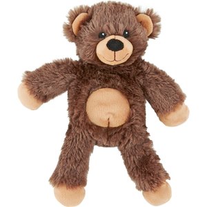 Frisco Bear Plush with Inside Rope Squeaky Dog Toy, Medium