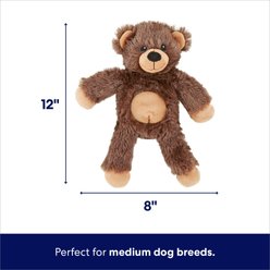 Frisco Bear Plush with Inside Rope Squeaky Dog Toy, Medium slide 2 of 6