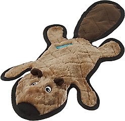Frisco Beaver Stuffing-Free Flat Plush Squeaky Dog Toy, Medium/Large