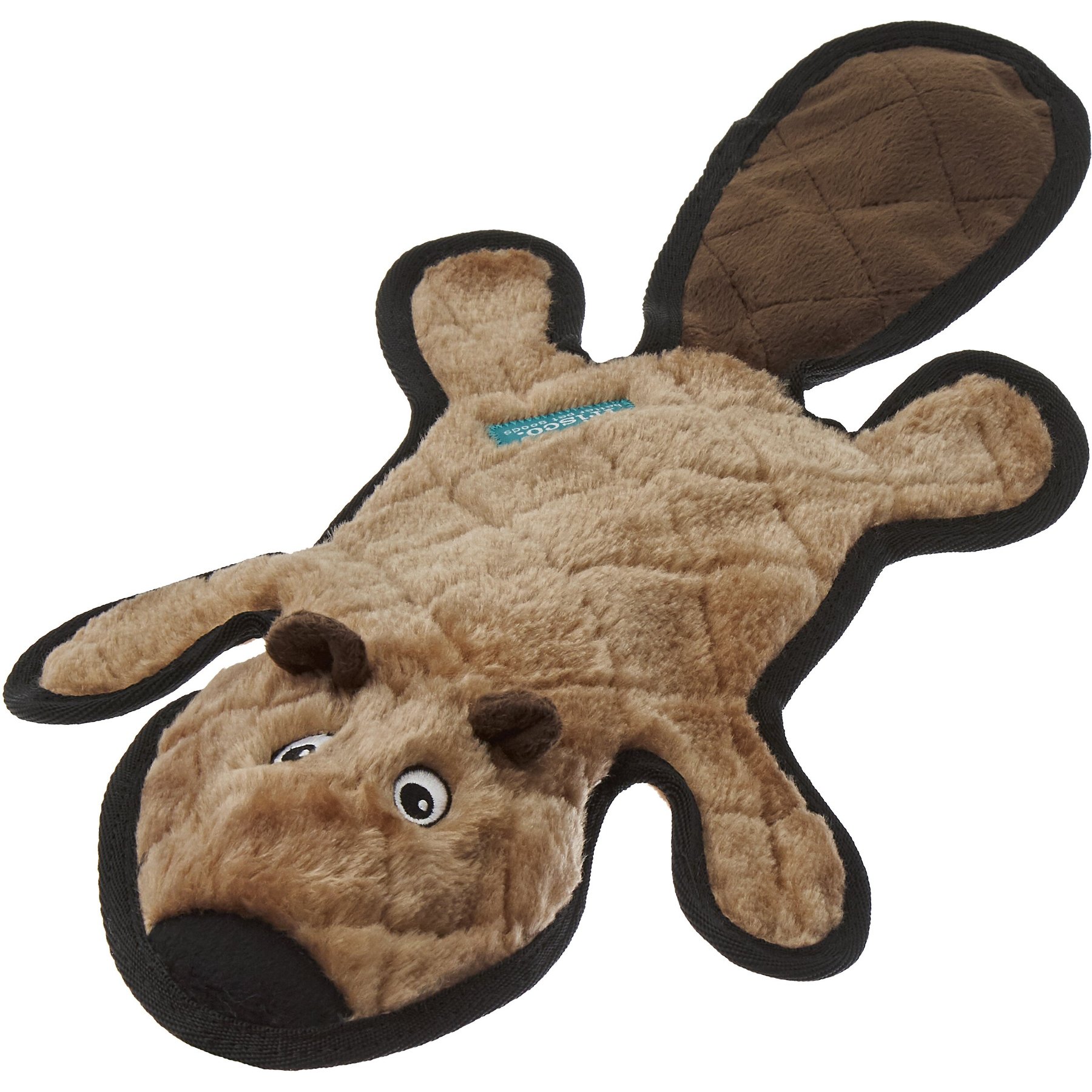 FRISCO Beaver Stuffing-Free Flat Plush Squeaky Dog Toy, Medium