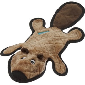 Frisco Beaver Stuffing-Free Flat Plush Squeaky Dog Toy, Medium/Large