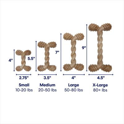 Show full view: Frisco Beef Flavored Twist Bone Nylon Chew Dog Toy for Heavy Chewers, Medium slide 2 of 10