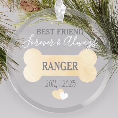 Show full view: Frisco Christmas "Best Friend" Round Shaped Personalized Ornament slide 6 of 7