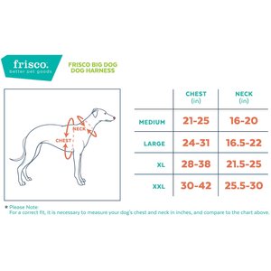 Frisco Big Dog Harness, XXL - Girth: 30 - 42-in