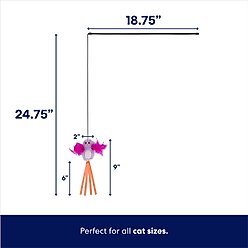 Frisco Bird with Feathers Teaser Wand Cat Toy with Catnip, Purple slide 2 of 4