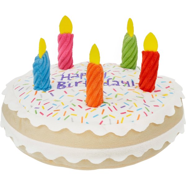 ZippyPaws Birthday Cake Plush Dog Toy