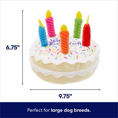 Show full view: Frisco Birthday Cake Plush Squeaky Dog Toy, Large slide 2 of 6