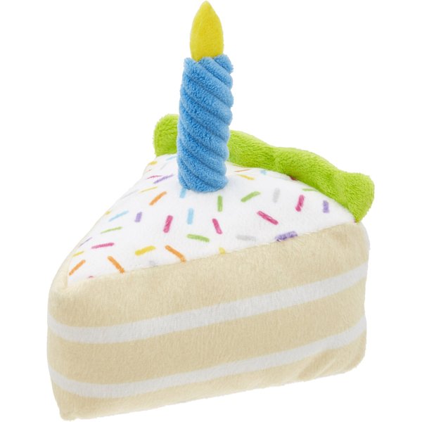 Nocciola Matcha Strawberry Birthday Cake Plush Dog Toy