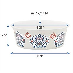 Frisco Bohemian Dog & Cat Bowl, 8 cup, 1 count slide 2 of 8