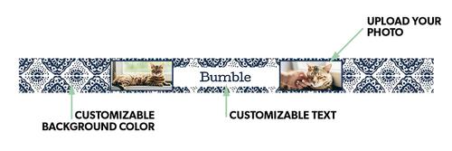 Show full view: Frisco Boho Damask Ceramic Personalized Dog & Cat Bowl, 1.1-cup, 1 cup slide 2 of 6