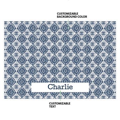 Show full view: Frisco Boho Damask Personalized Dog & Cat Placemat slide 2 of 5