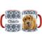 Show in main carousel: Frisco Boho Damask Red Personalized Coffee Mug, 11-oz slide 1 of 6