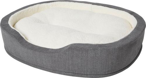 Show full view: Frisco Bolster Cat & Dog Bed, Gray, Large slide 5 of 7