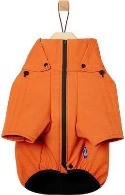 Show full view: Frisco Bonded Wind & Water Resistant Dog & Cat Coat With Removable Hood, Orange, Medium slide 5 of 11