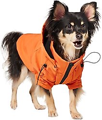 Frisco Bonded Wind & Water Resistant Dog & Cat Coat With Removable Hood, Orange, Small slide 2 of 9
