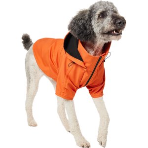 Frisco Bonded Wind & Water Resistant Dog & Cat Coat With Removable Hood, Orange, X-Large