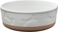 Frisco Bones Non-skid Ceramic Dog & Cat Bowl, Small, 2 count
