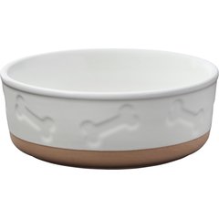 Frisco Bones Non-skid Ceramic Dog & Cat Bowl, Small: 2 cup, 1 count