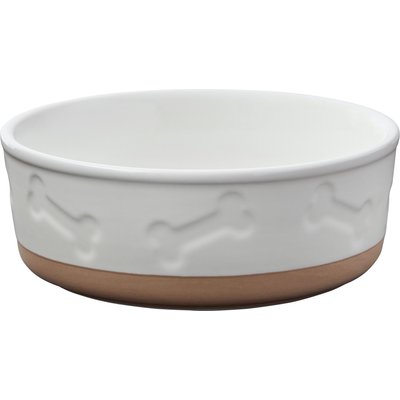 Frisco Frisco Bones Non-skid Ceramic Dog & Cat Bowl, Small, 2 count