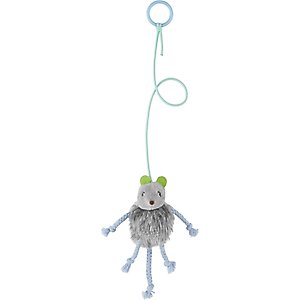 Frisco Bouncy Mouse Plush Teaser Cat Toy with Catnip, Blue