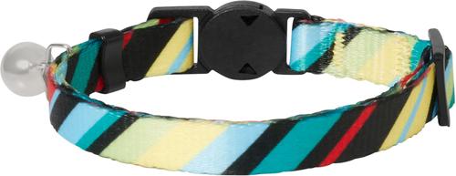 Show full view: Frisco Breakaway Cat Collar with Bell, Diagonal Night Stripe, 8 to 12-in neck, 3/8-in wide slide 2 of 9