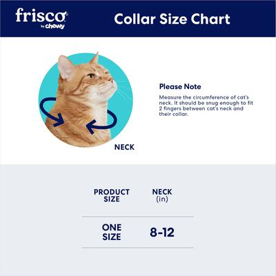 Show full view: Frisco Breakaway Cat Collar with Bell, Diagonal Night Stripe, 8 to 12-in neck, 3/8-in wide slide 7 of 9