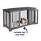 Show in main carousel: Frisco "Broadway" Dog Crate Credenza & Mat Kit, Black, 65 x 28.7 x 32 inches slide 3 of 9