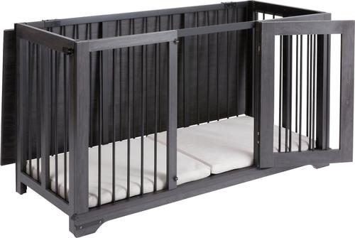 Show full view: Frisco "Broadway" Dog Crate Credenza & Mat Kit, Black, 65 x 28.7 x 32 inches slide 4 of 9