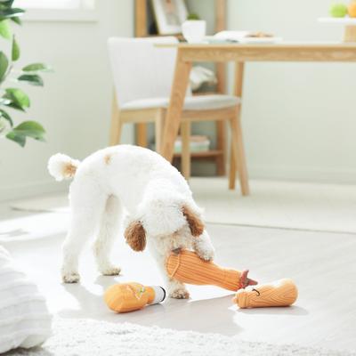 Show full view: Frisco Brunch Salt, Pepper, Hot Sauce Plush Squeaky Dog Toy, 3 count slide 3 of 5