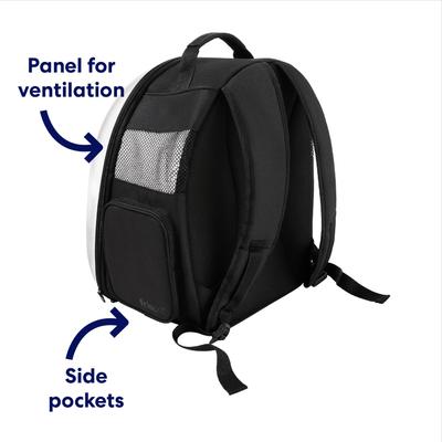 Show full view: Frisco Bubble Dog & Cat Backpack Carrier, Black slide 5 of 8