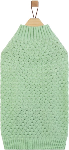 Show full view: Frisco Bubble Knit Mock Neck Dog & Cat Sweater, Mint, XX-Large slide 3 of 8