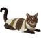 Show in main carousel: Frisco Bubble Knit Multi Striped Mock Neck Dog & Cat Sweater, Brown, Medium slide 4 of 10