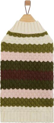 Show full view: Frisco Bubble Knit Multi Striped Mock Neck Dog & Cat Sweater, Brown, Medium slide 5 of 10